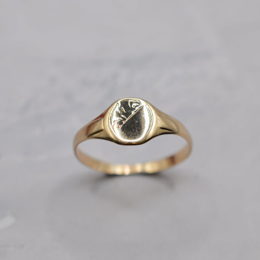1980s 9ct Gold Signet Ring