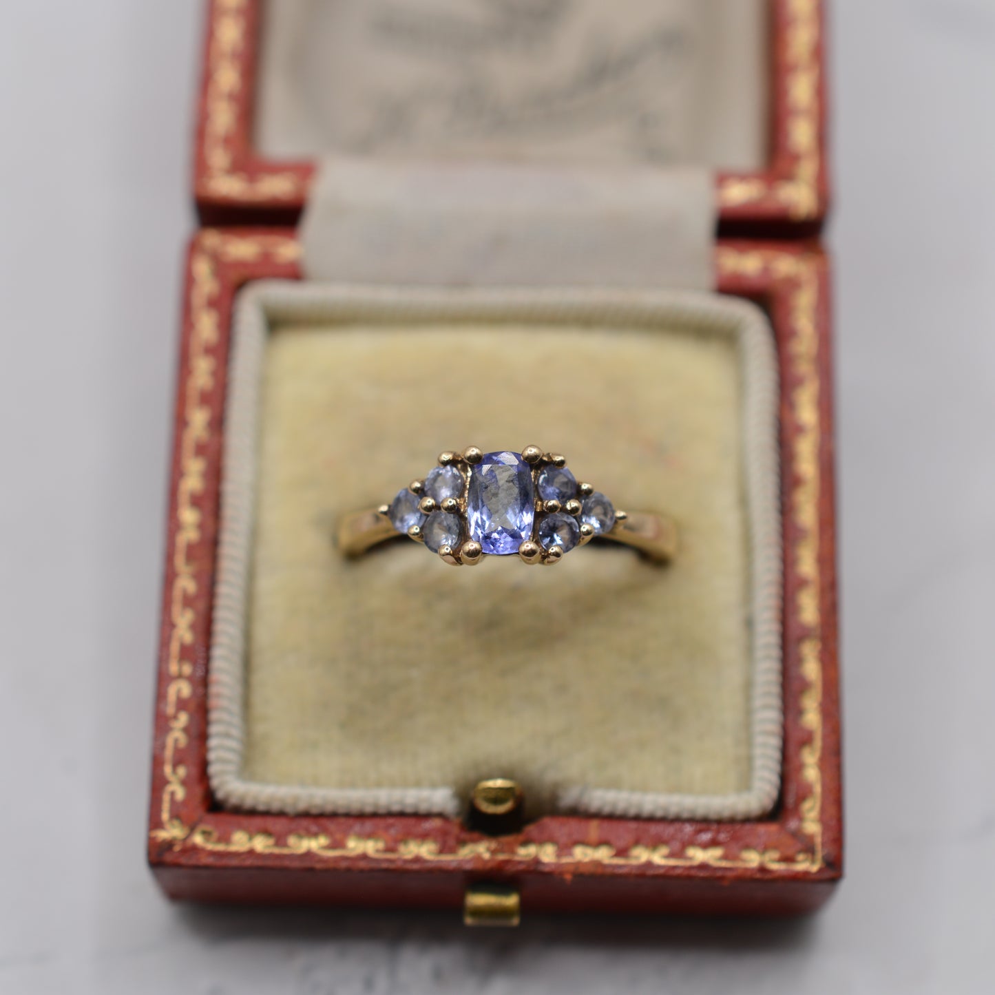 9ct Gold Tanzanite Cluster Dress Ring