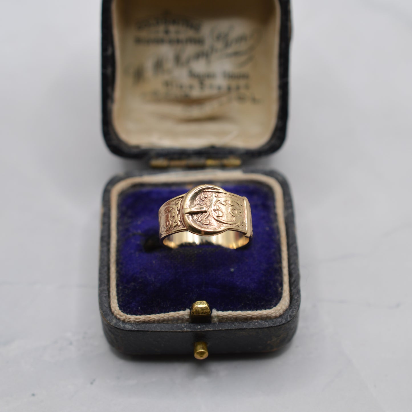 1960s Vintage 9ct Gold Buckle Ring
