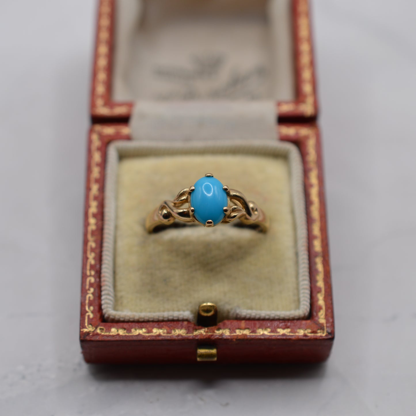 9ct Gold Turquoise Solitaire Ring