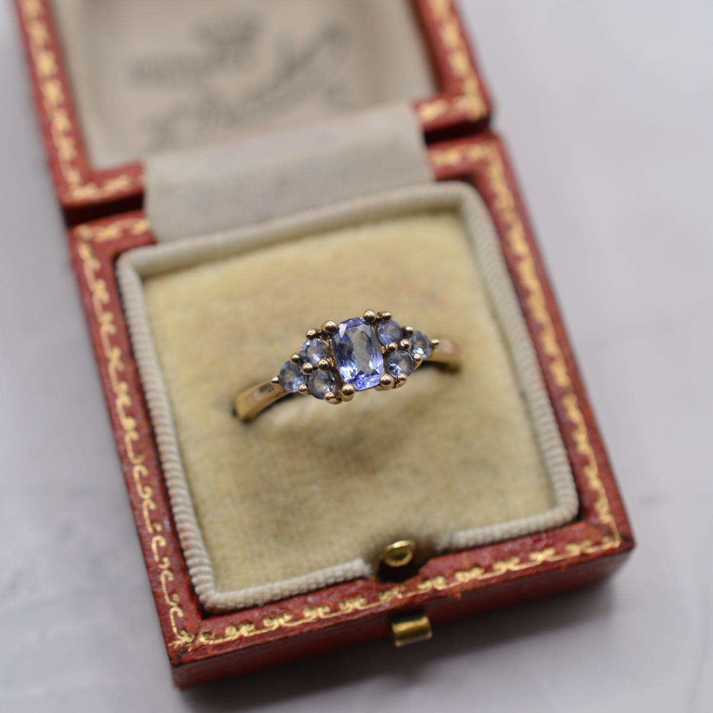 9ct Gold Tanzanite Cluster Dress Ring