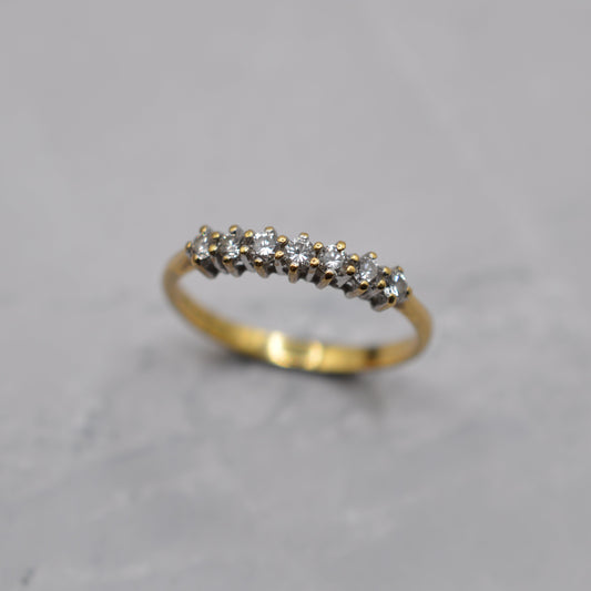 1990s 18ct Gold Diamond Seven-Stone Half-Eternity Ring