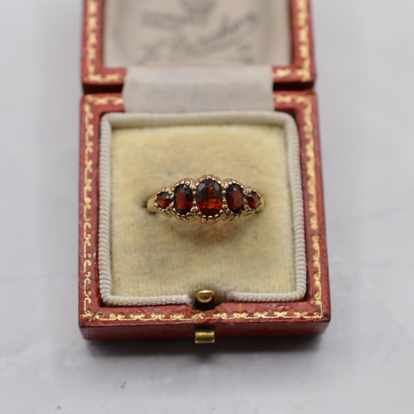 9ct Gold Garnet Five-Stone Ring