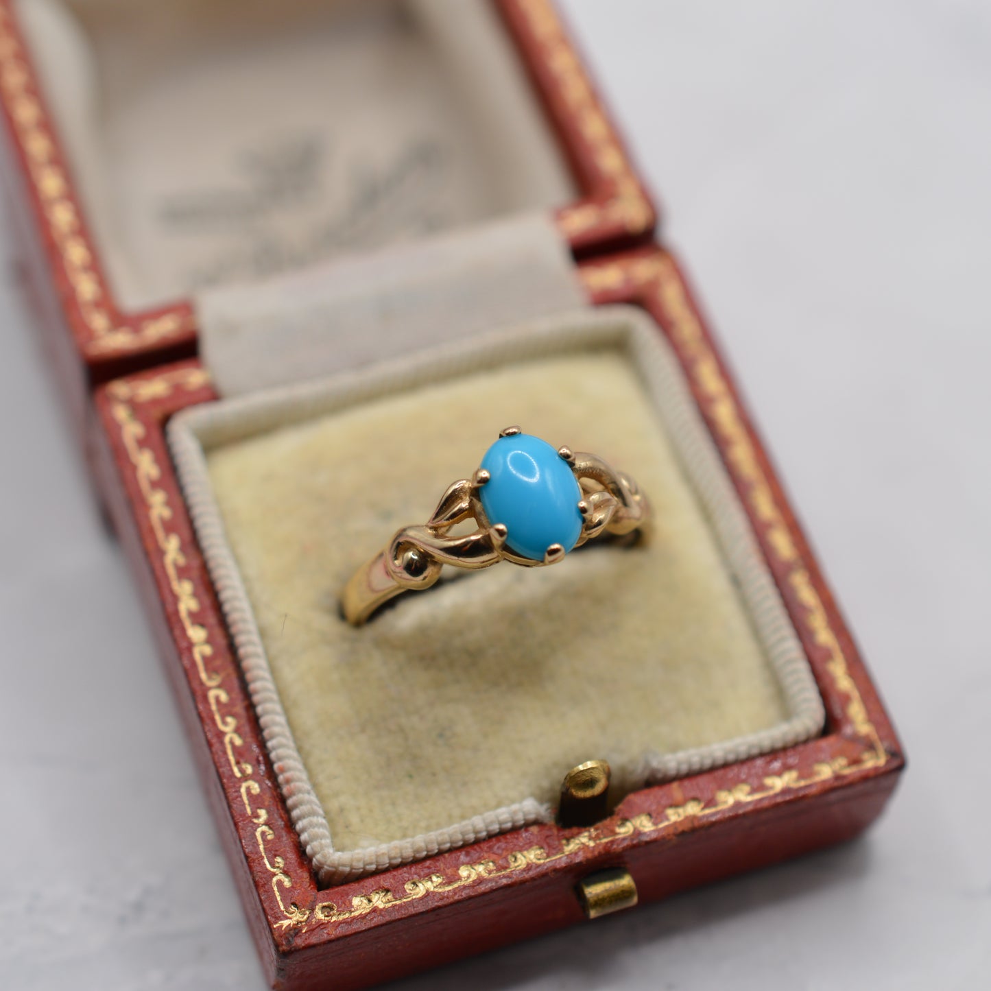 9ct Gold Turquoise Solitaire Ring