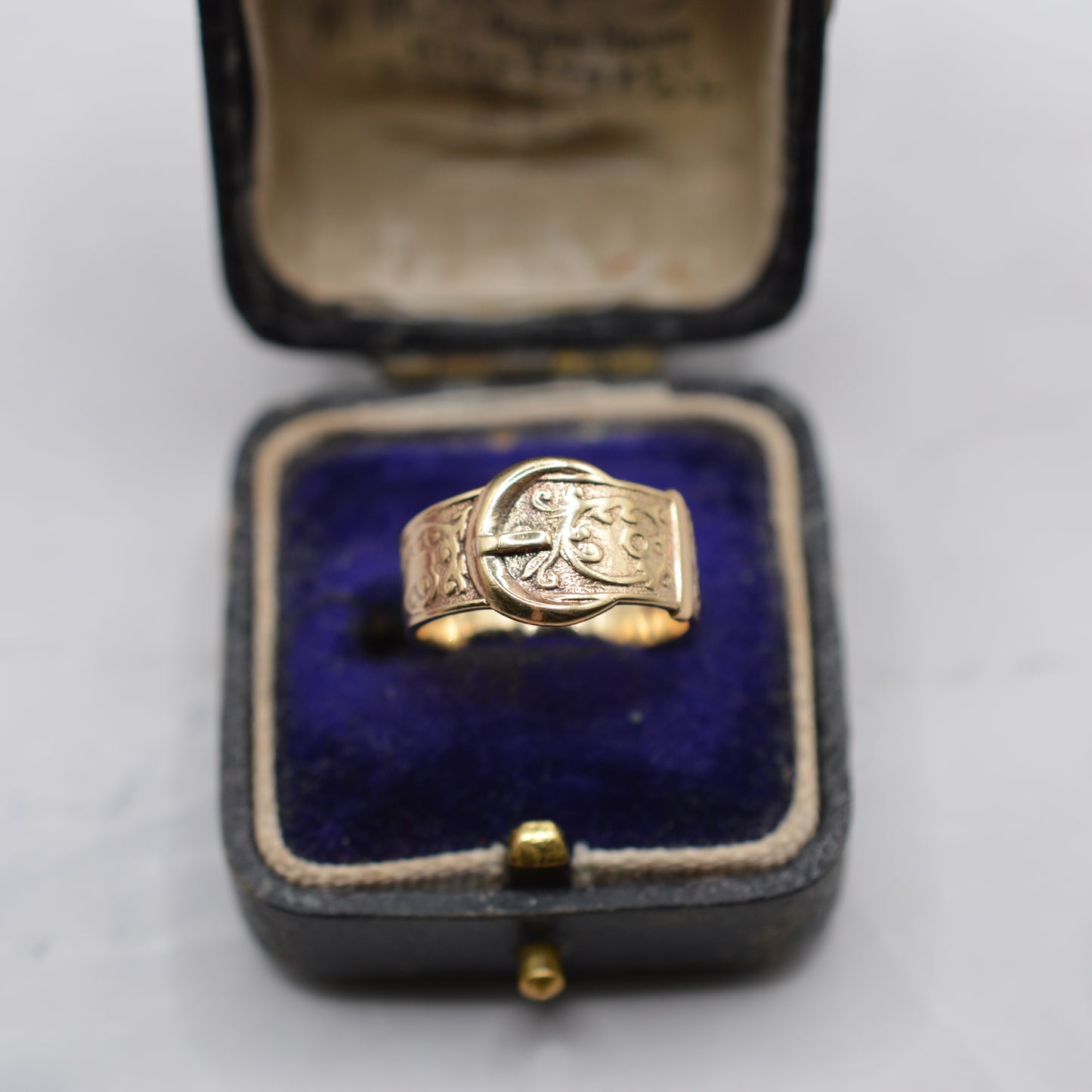 1960s Vintage 9ct Gold Buckle Ring