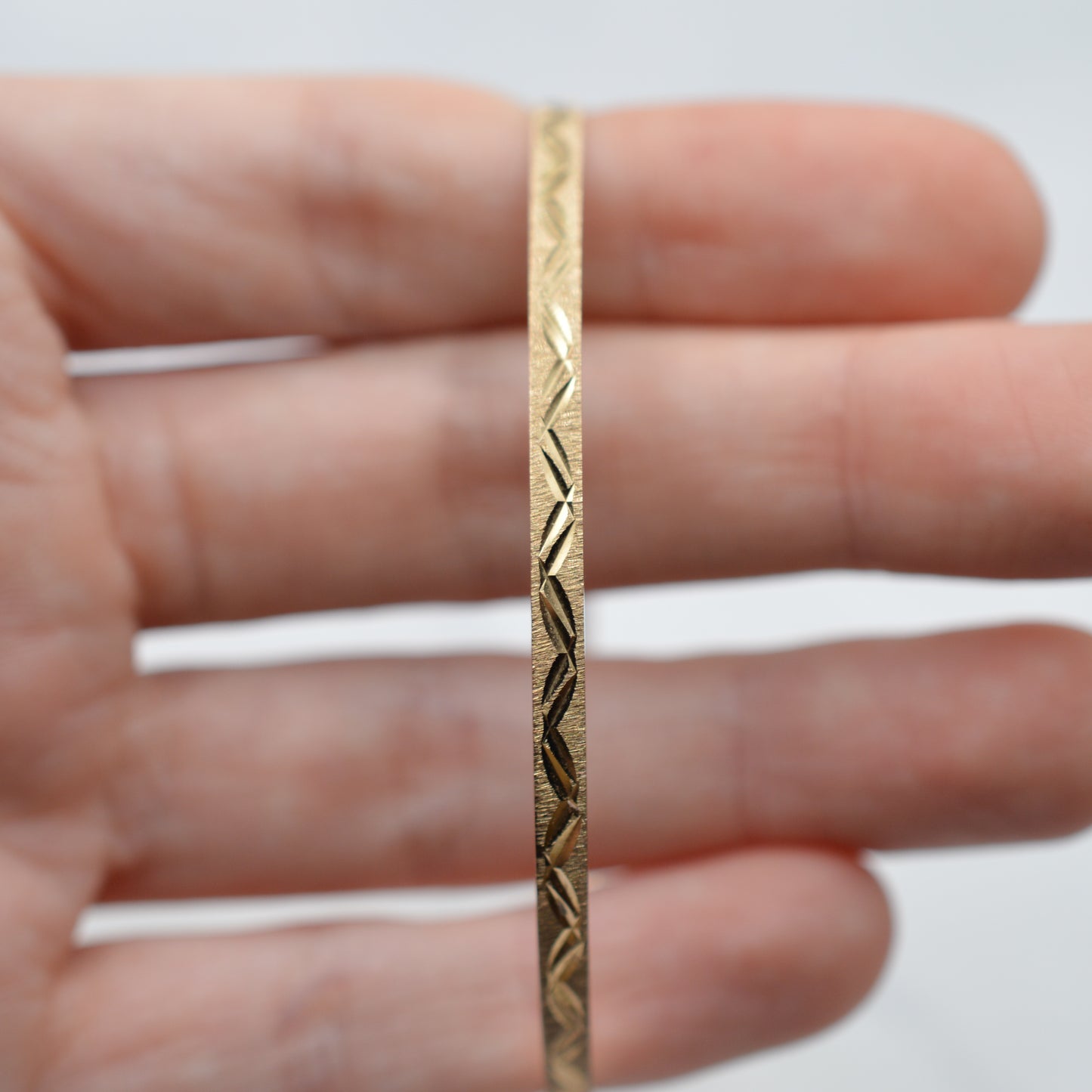 1990s Vintage 9ct Gold Cuff Bangle