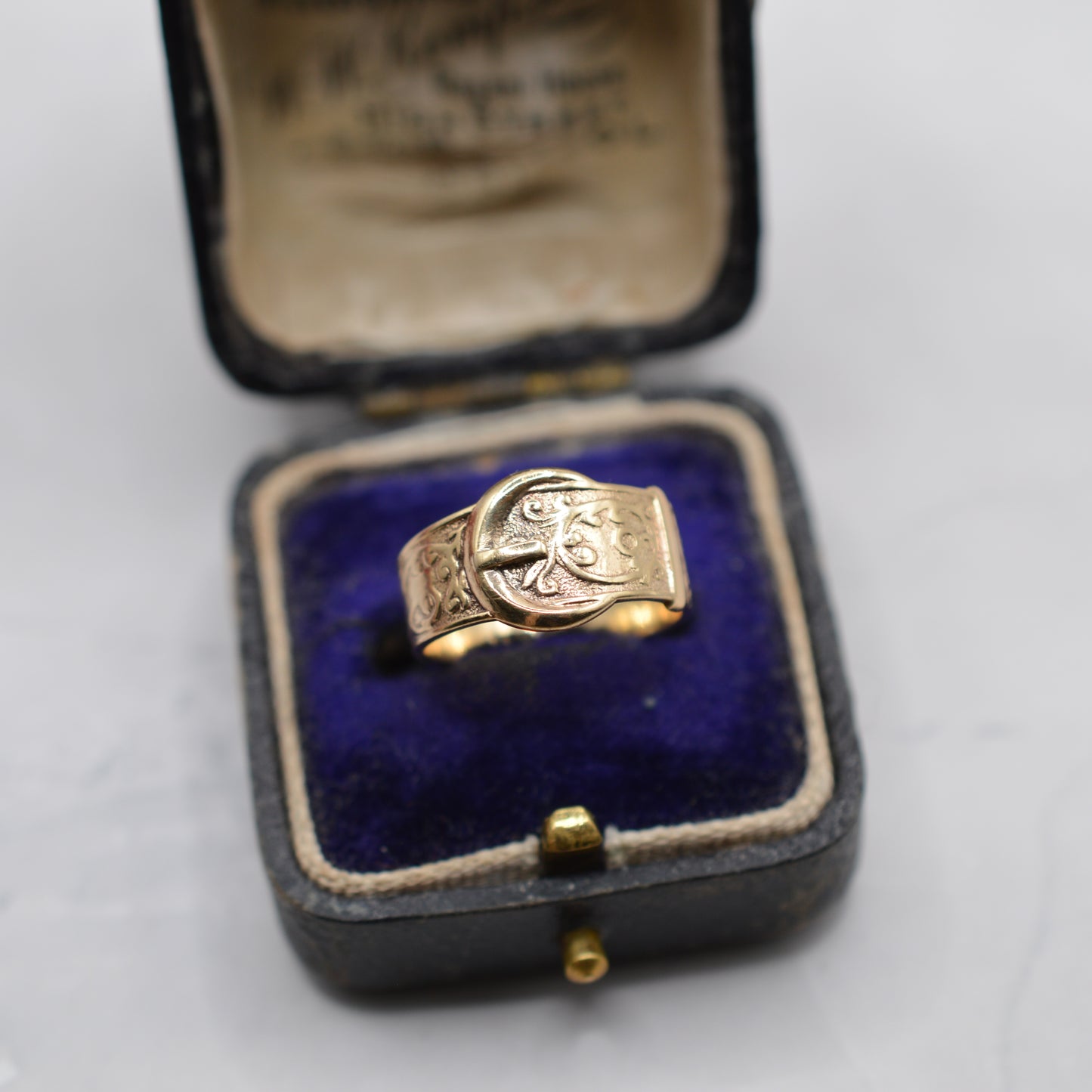 1960s Vintage 9ct Gold Buckle Ring