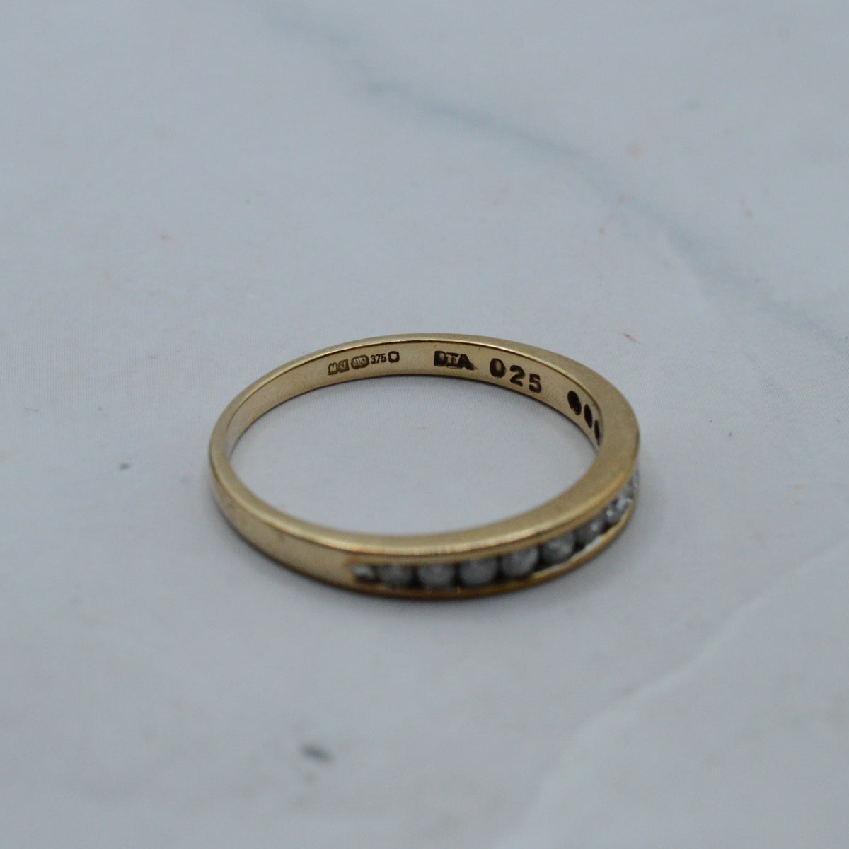 9ct Gold 0.25ct Diamond Half-Eternity Ring