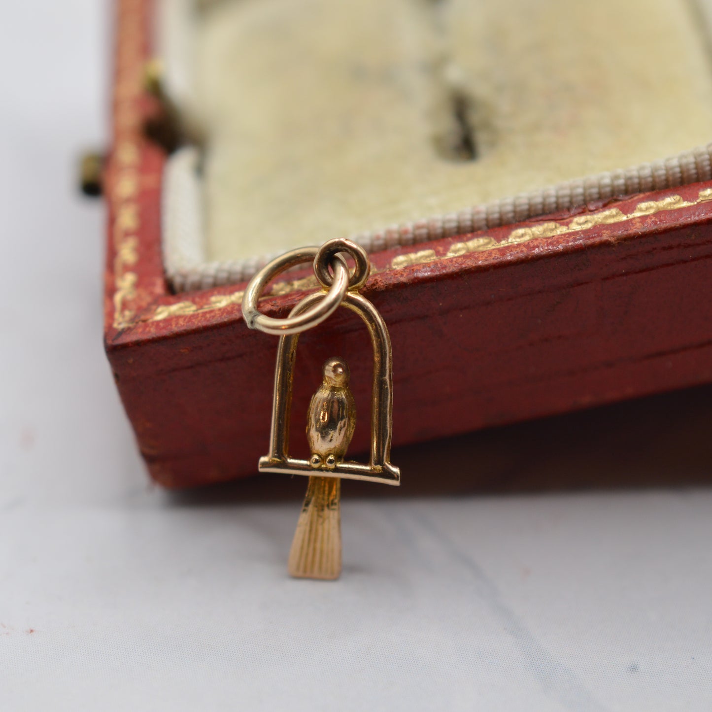 1970s Vintage 9ct Gold Perched Bird Charm