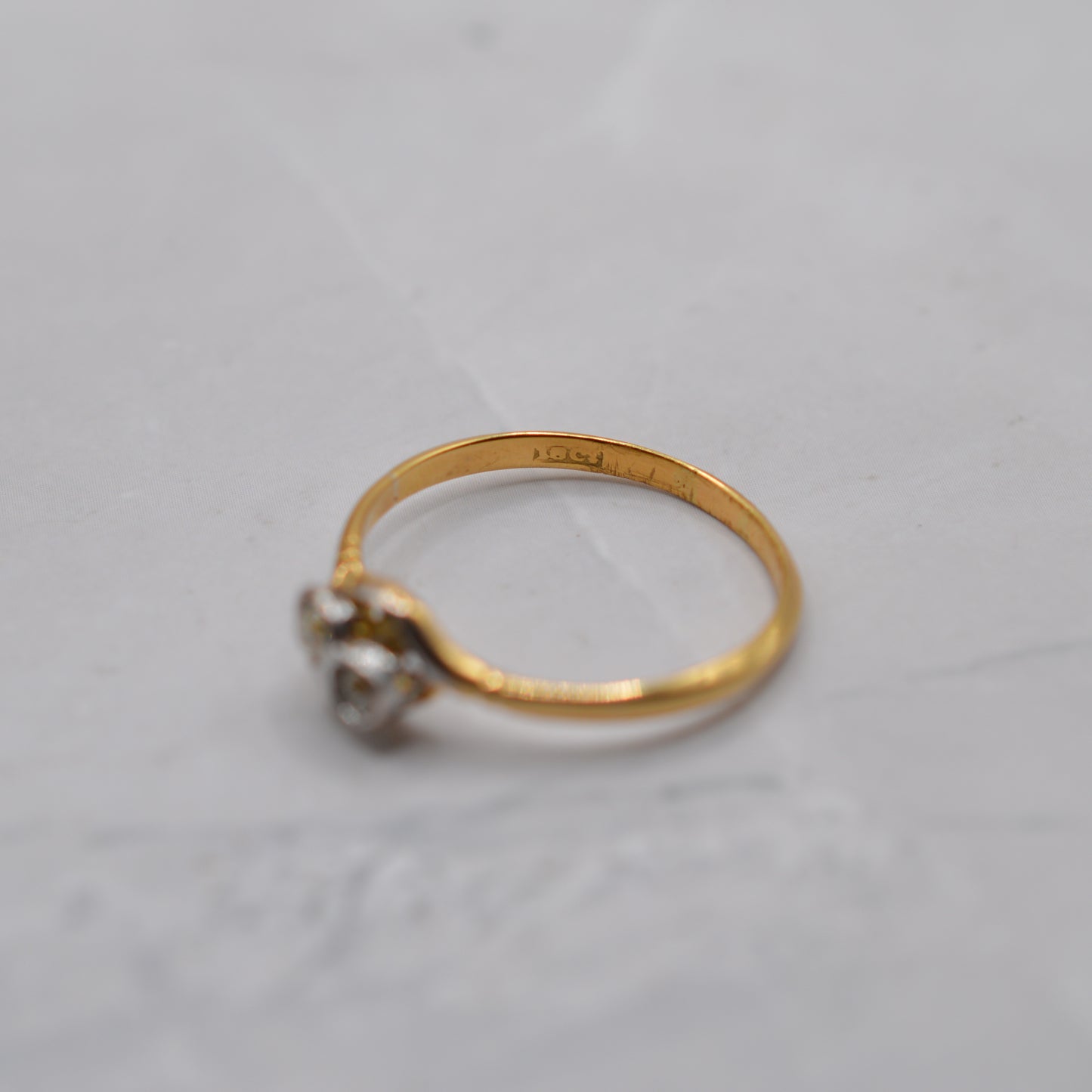 Antique 18ct Gold Diamond Toi-et-Moi Ring