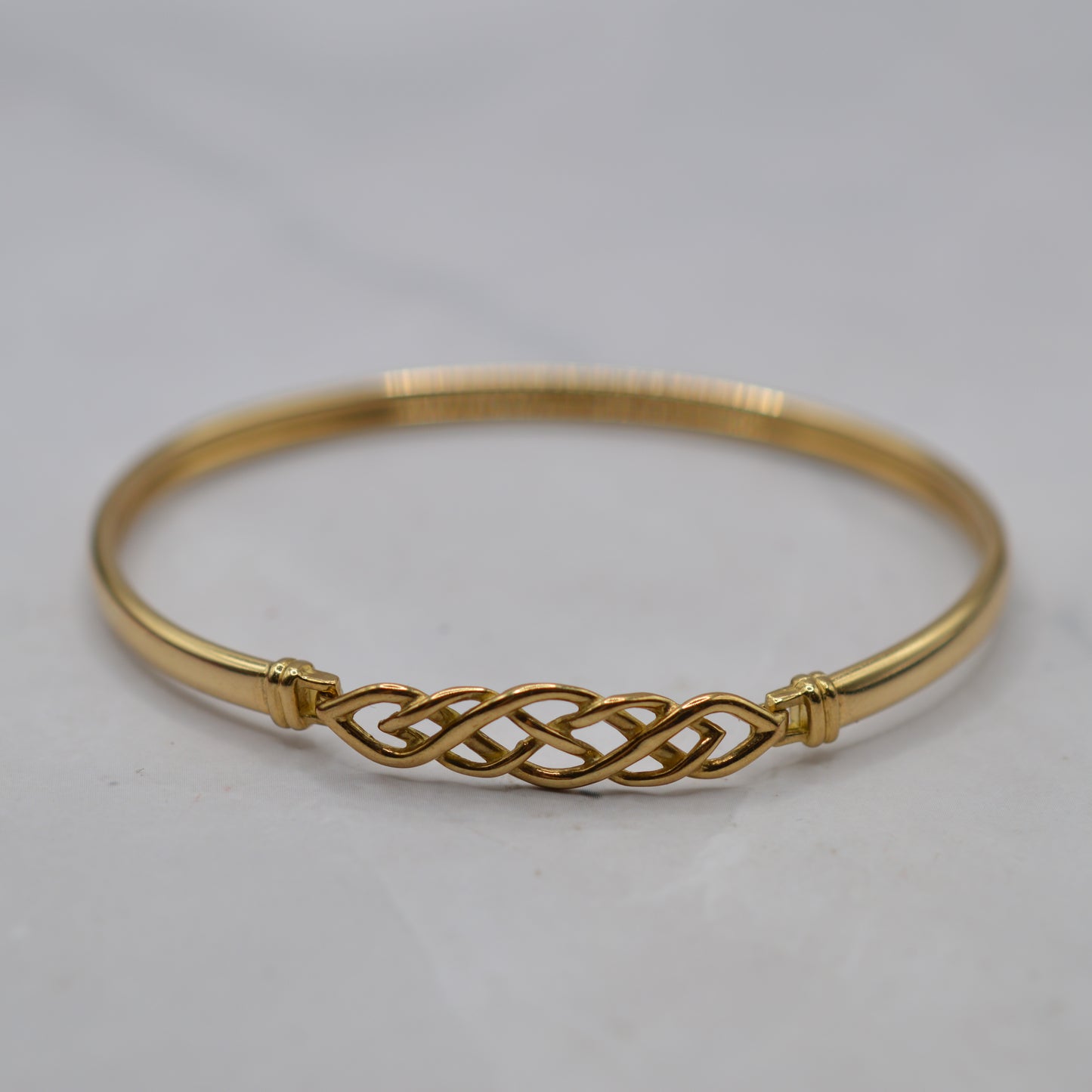 9ct Gold Celtic Braid Bangle Bracelet