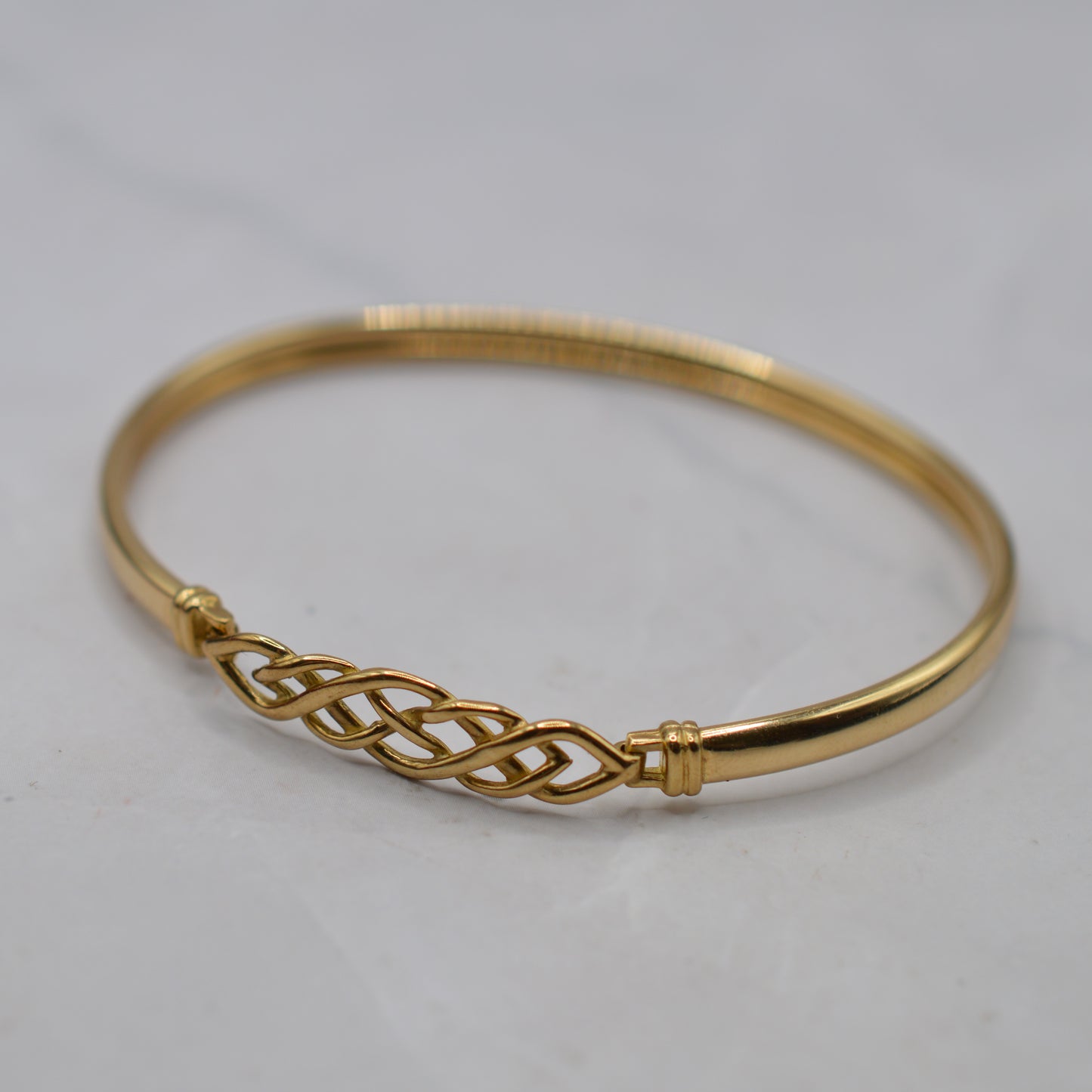 9ct Gold Celtic Braid Bangle Bracelet