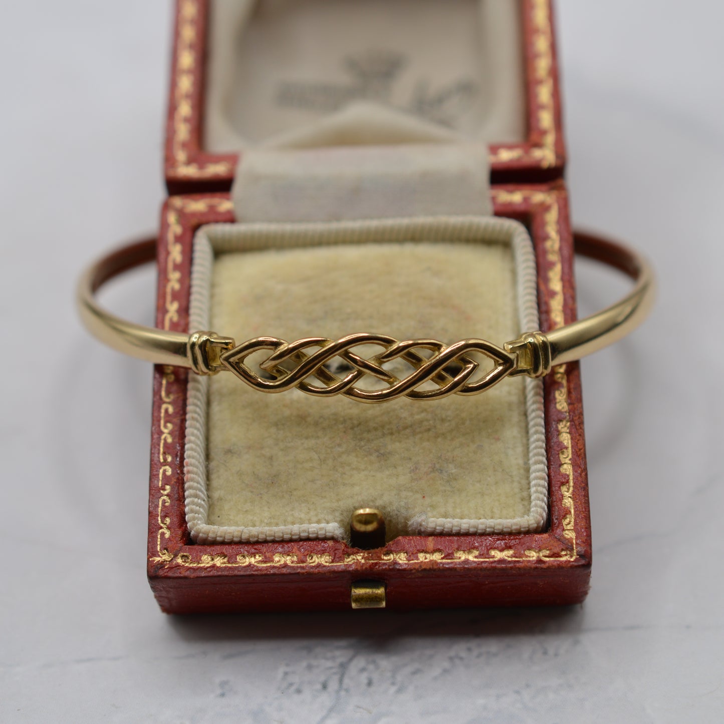 9ct Gold Celtic Braid Bangle Bracelet