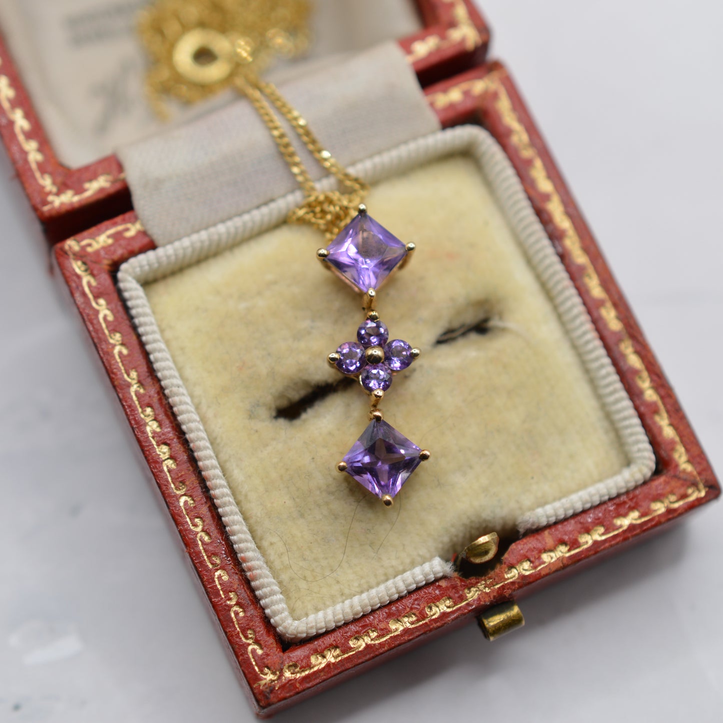 9ct Gold Amethyst Pendant Necklace