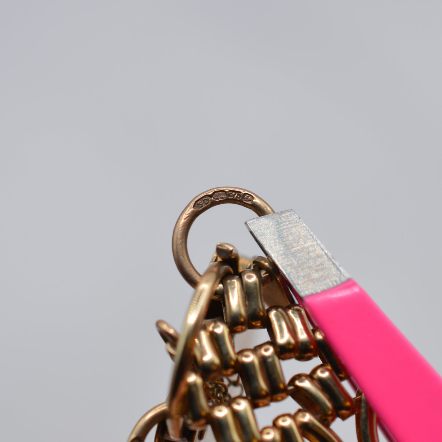 Heavy Chunky 9ct Gold Amethyst Fancy Link Bracelet with Heart Padlock Clasp