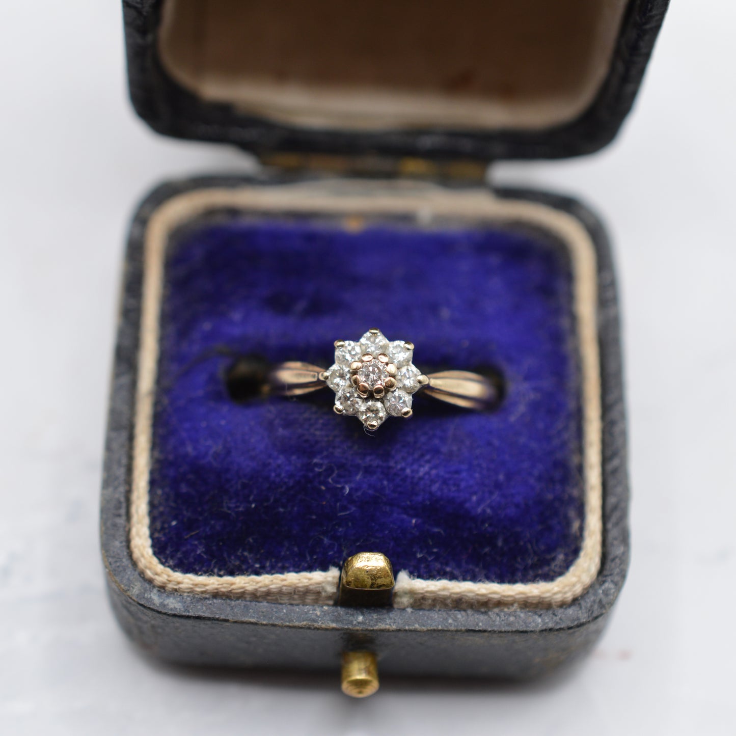9ct Gold 0.25ct Diamond Floral Cluster Ring