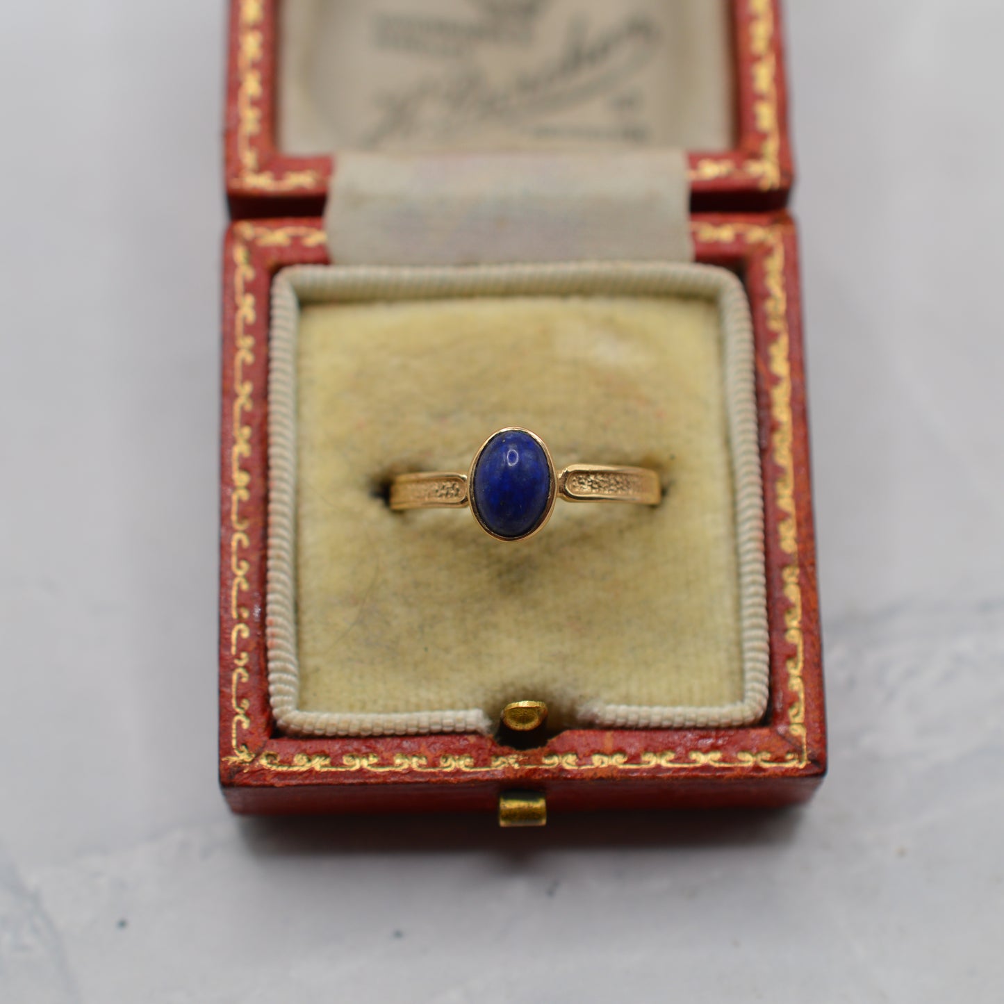 1980s 9ct Gold Lapis Lazuli Ring