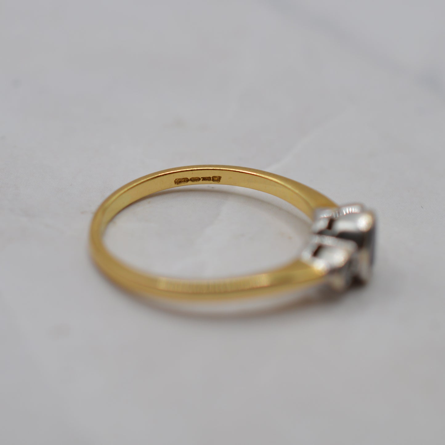18ct Gold Sapphire & Diamond Trilogy Ring