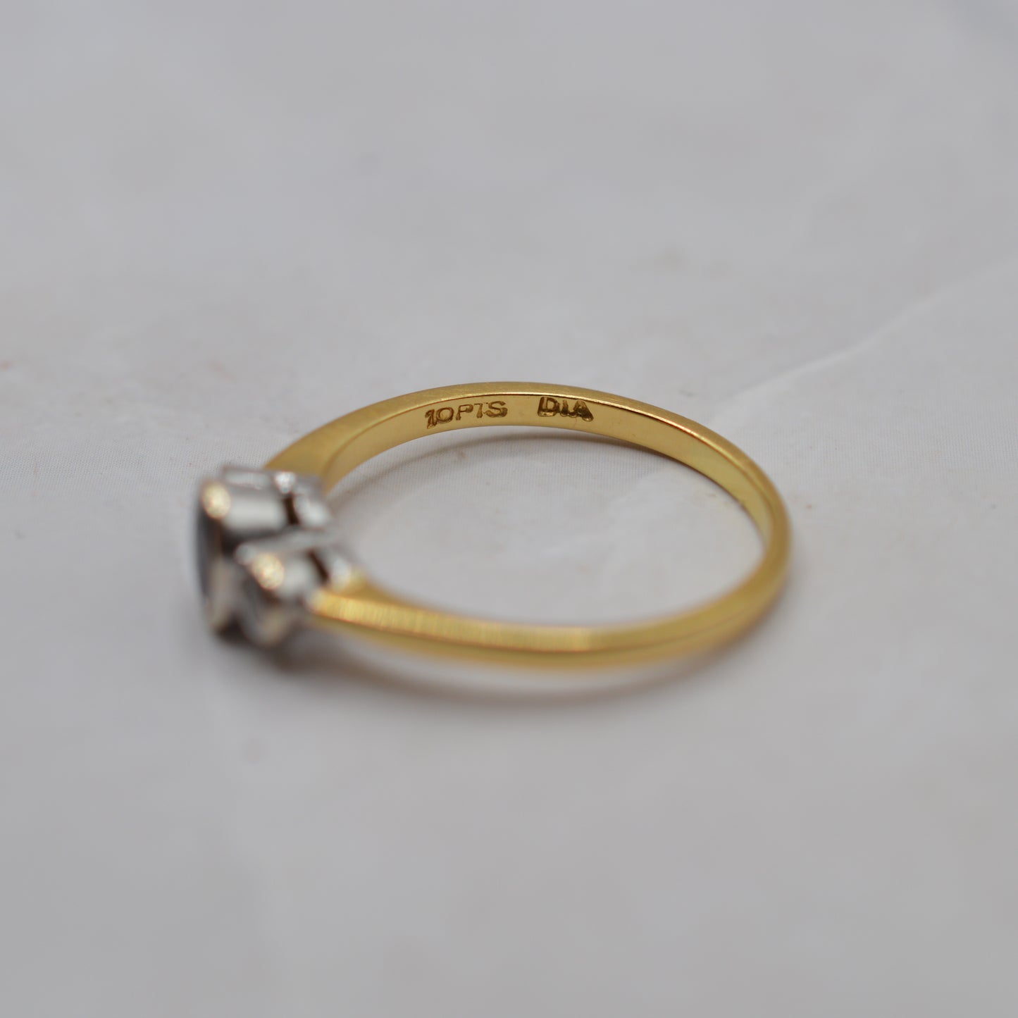 18ct Gold Sapphire & Diamond Trilogy Ring