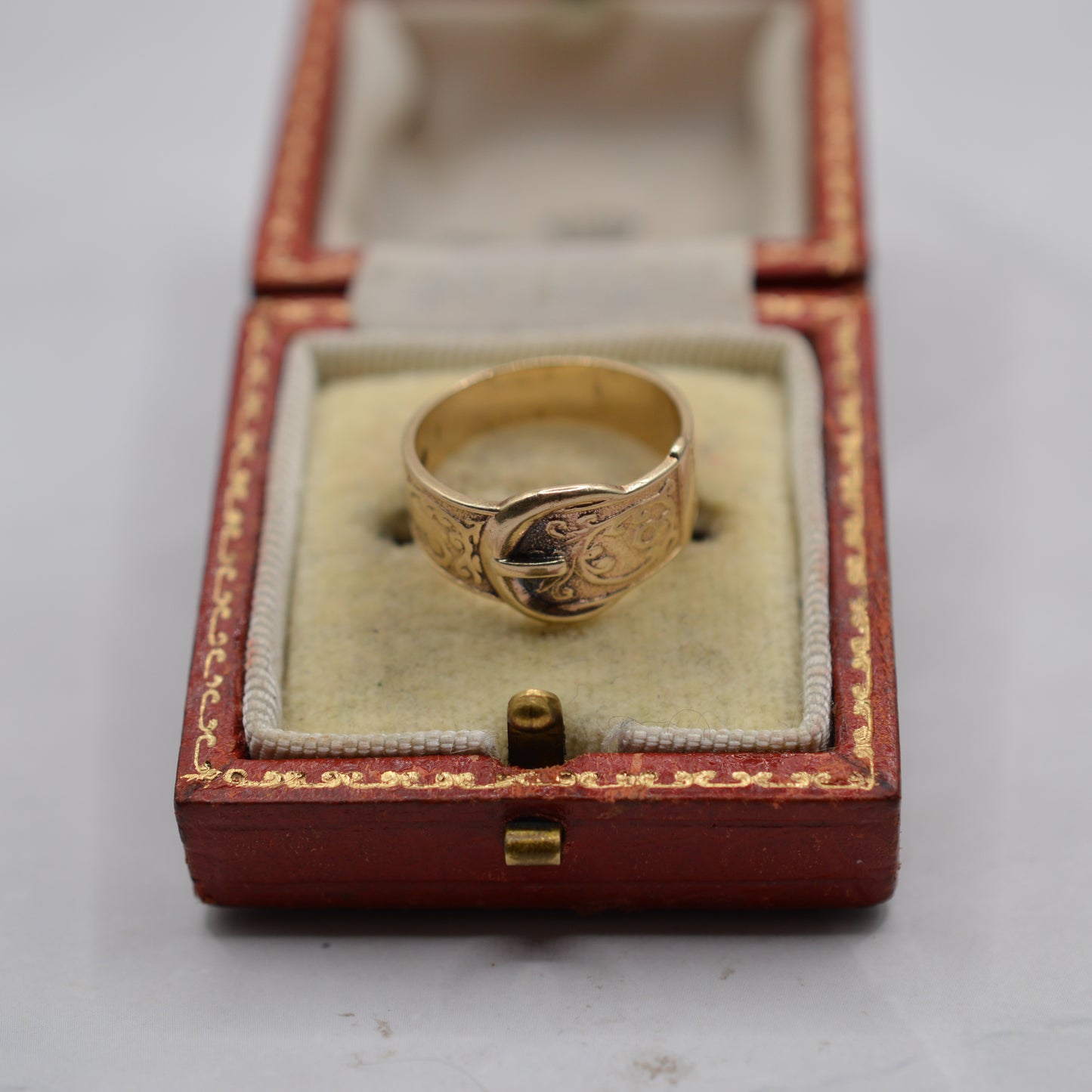 1960s Vintage 9ct Gold Buckle Ring