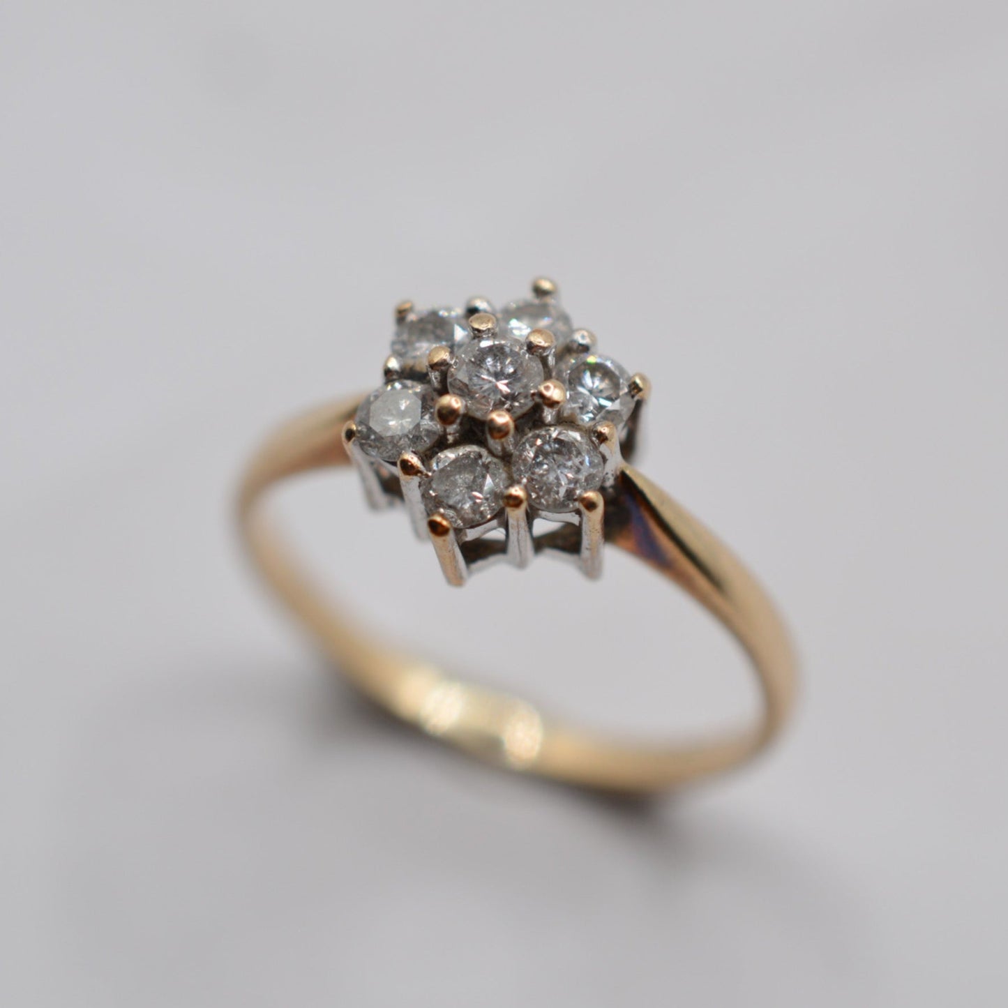 9ct Gold 0.50ct Diamond Cluster Ring