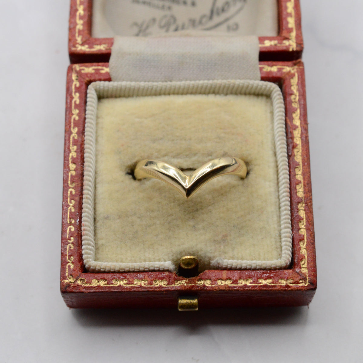 Y2K 14ct Gold Wishbone Ring