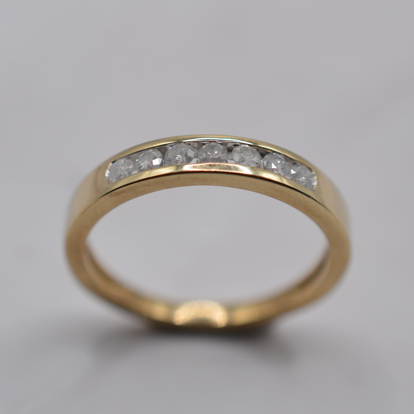 Y2K 9ct Gold Diamond Half-Eternity Ring