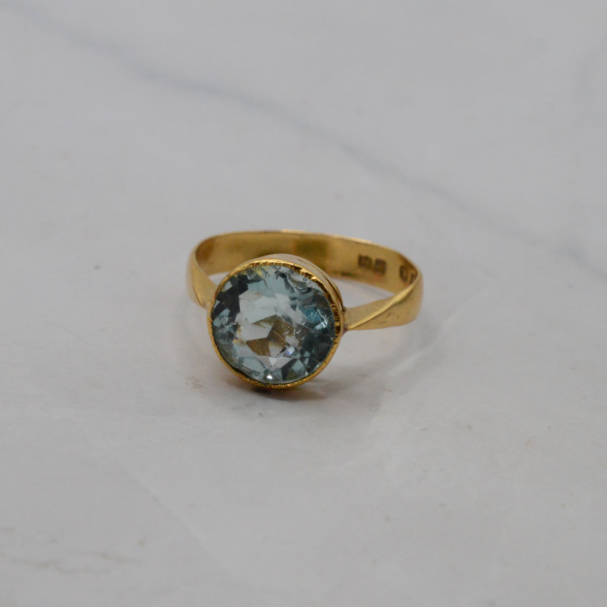 1873 Victorian Antique 22ct Gold Solitaire Ring