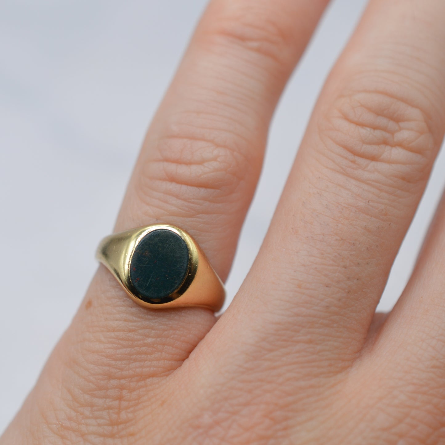 9ct Gold Bloodstone Signet Ring