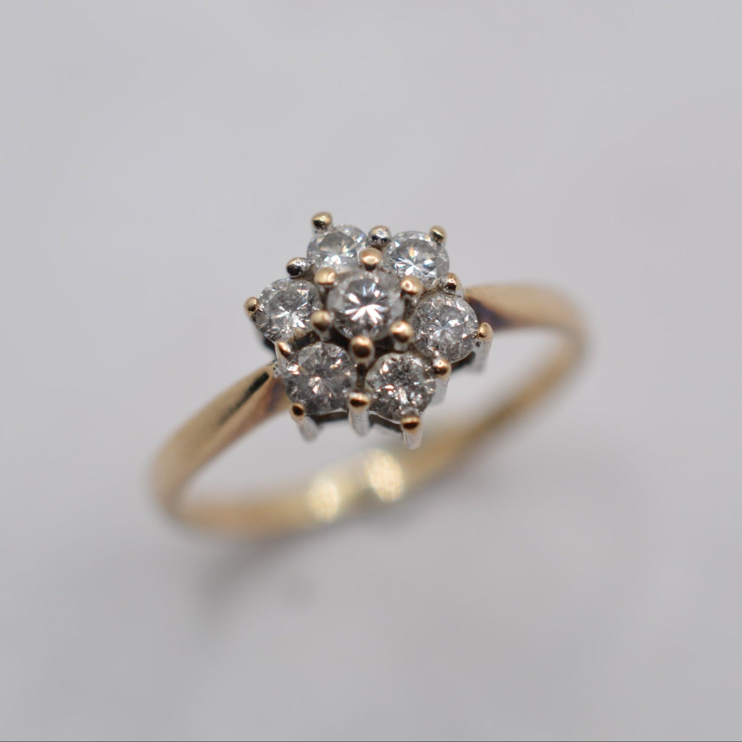 9ct Gold 0.50ct Diamond Cluster Ring