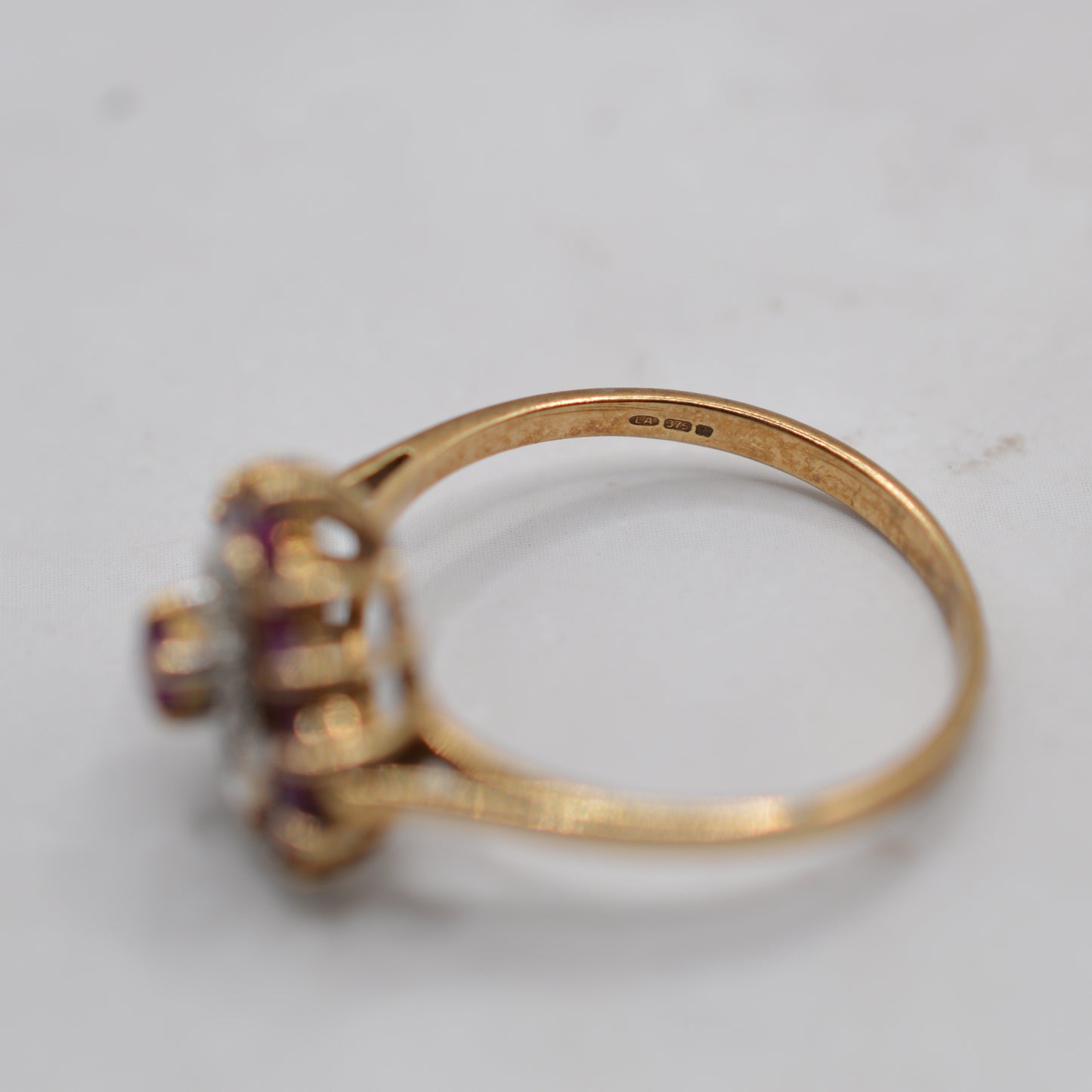9ct Gold Ruby & Diamond Heart Ring