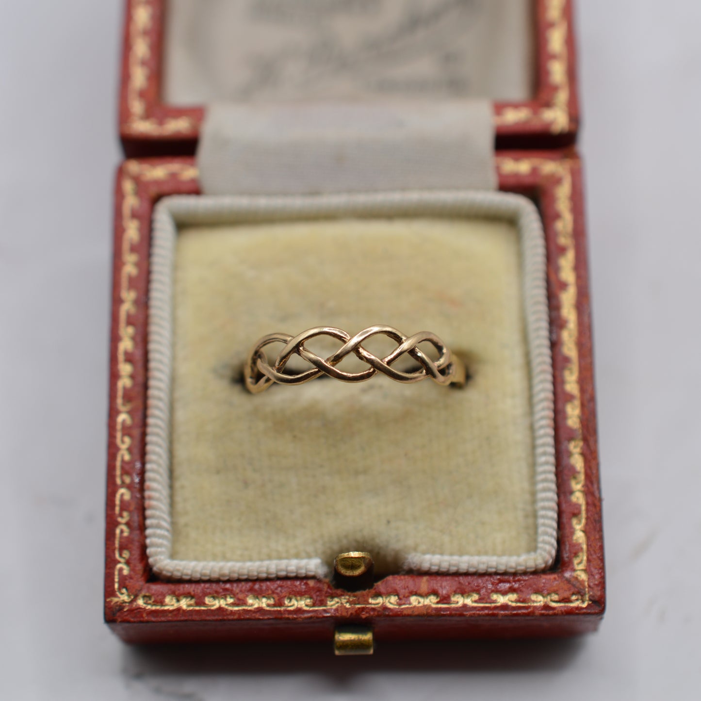 1980s Vintage 9ct Gold Celtic Braid Ring