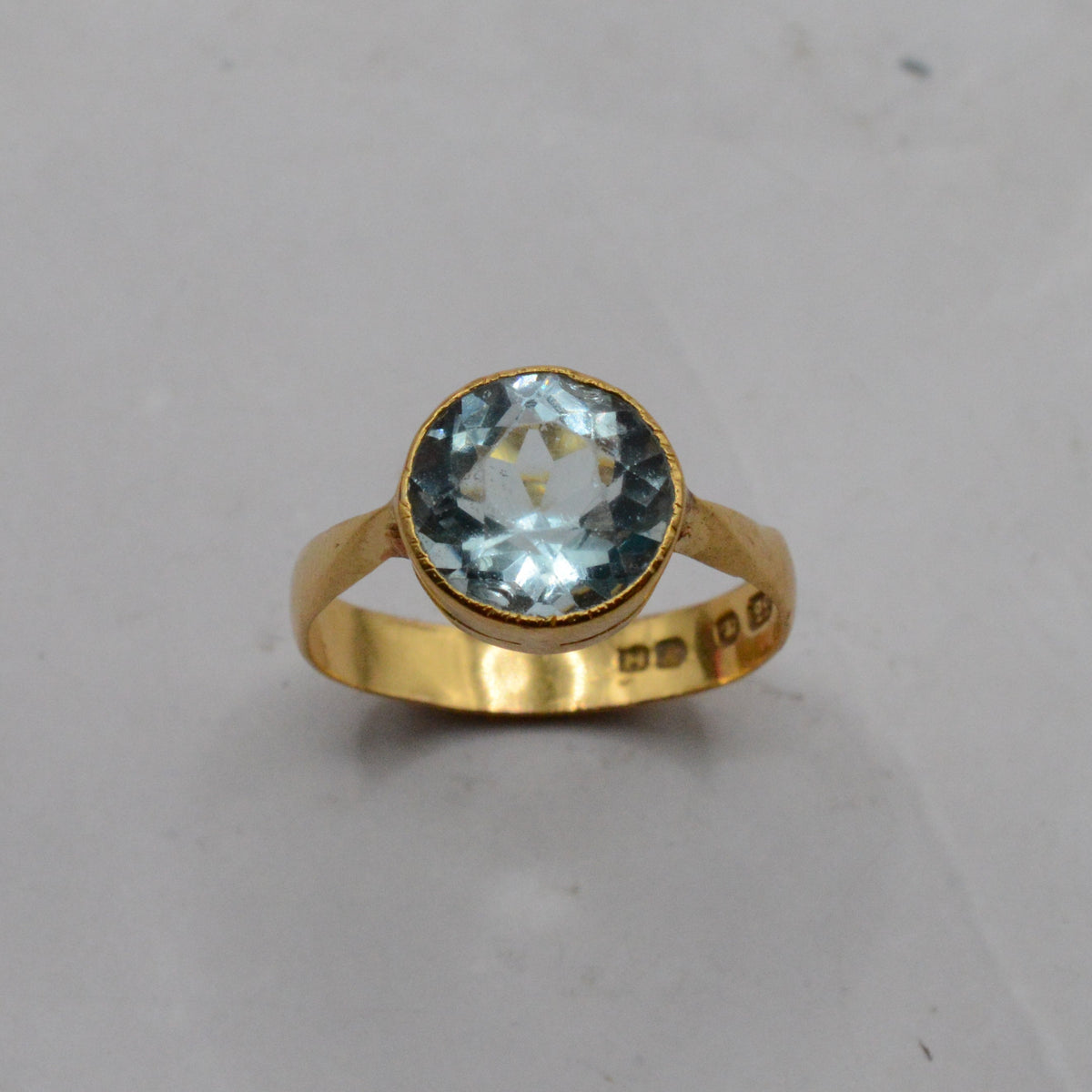 1873 Victorian Antique 22ct Gold Solitaire Ring