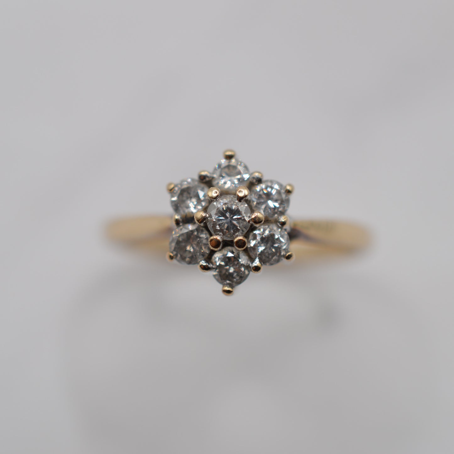 9ct Gold 0.50ct Diamond Cluster Ring
