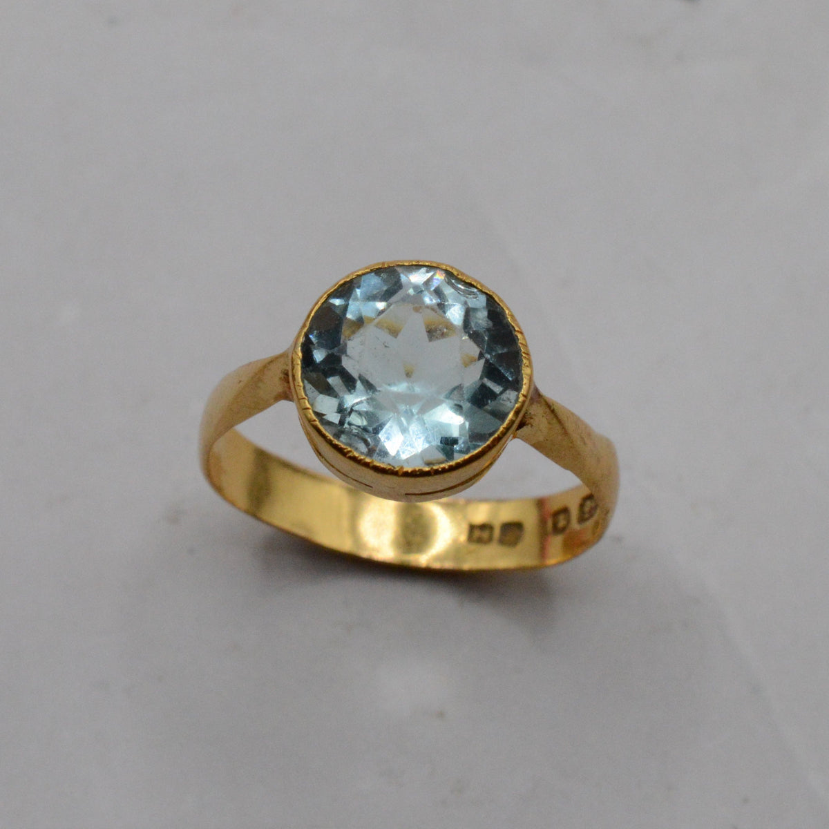 1873 Victorian Antique 22ct Gold Solitaire Ring