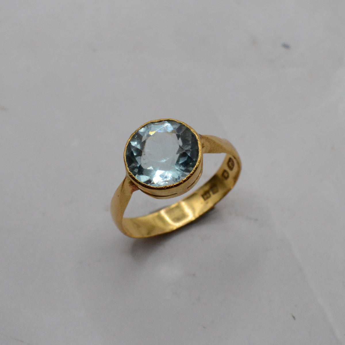 1873 Victorian Antique 22ct Gold Solitaire Ring