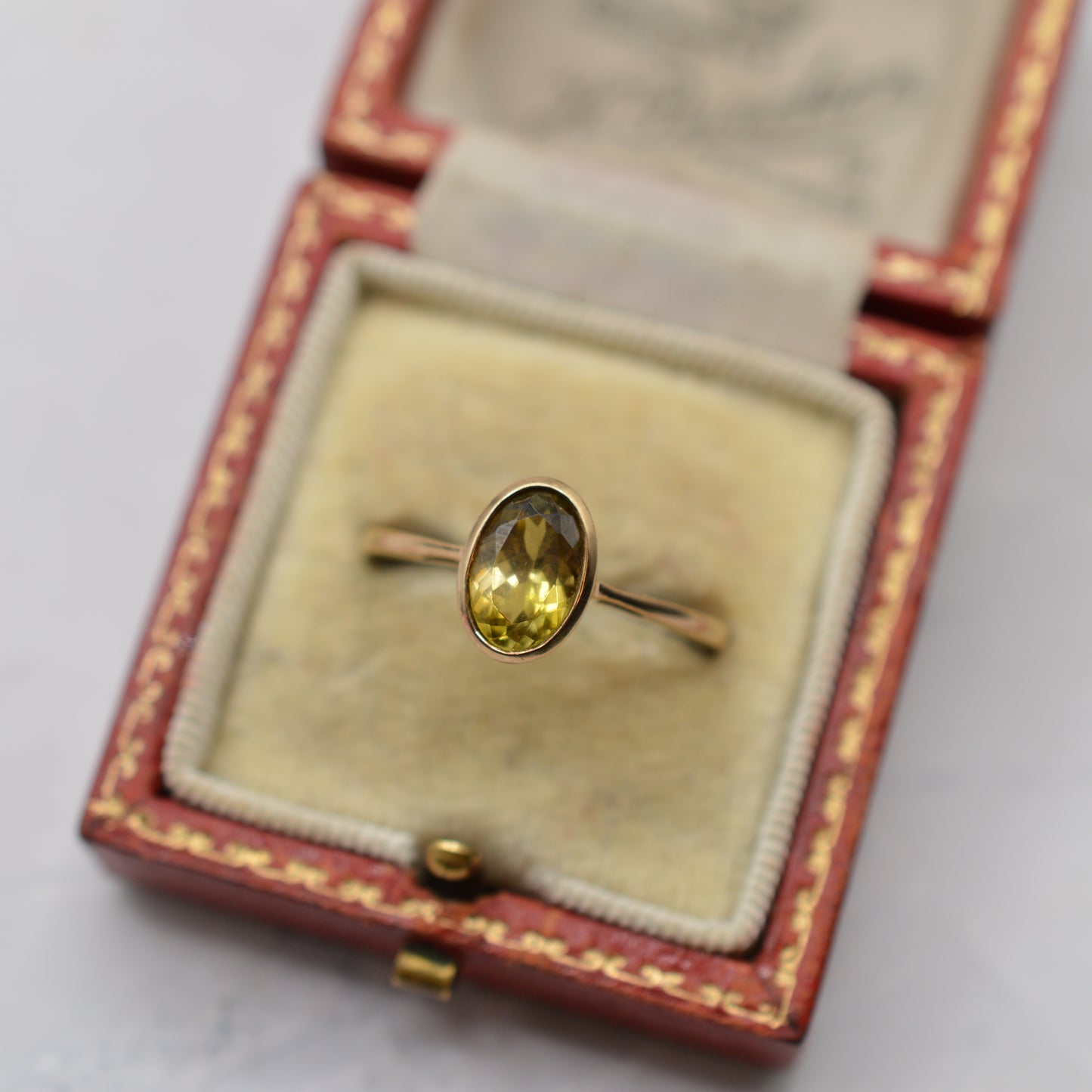 9ct Gold Peridot Solitaire Ring