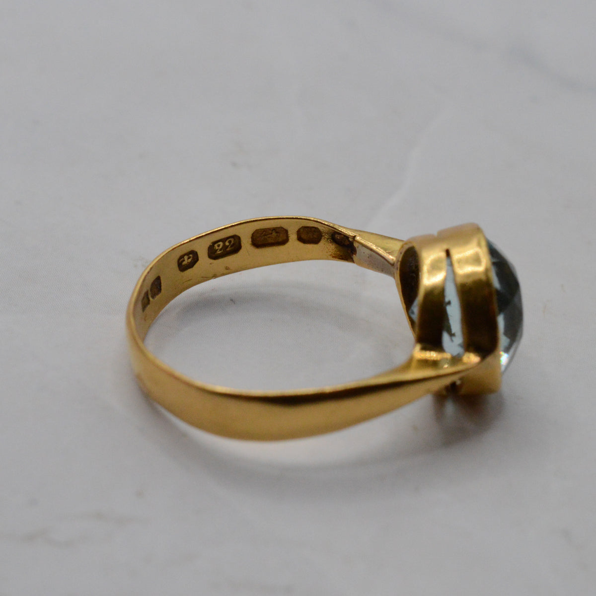 1873 Victorian Antique 22ct Gold Solitaire Ring