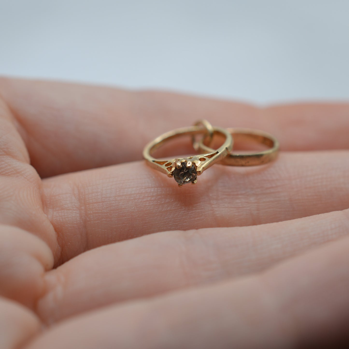 1980s 9ct Gold Wedding Rings Charm