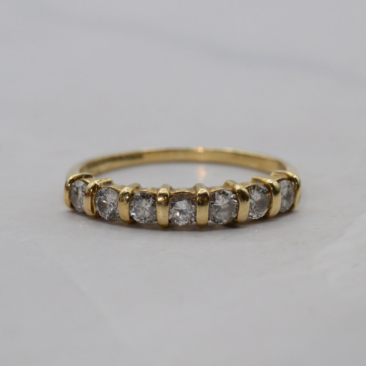 1990s 18ct Gold 0.50ct Diamond Half-Eternity Ring