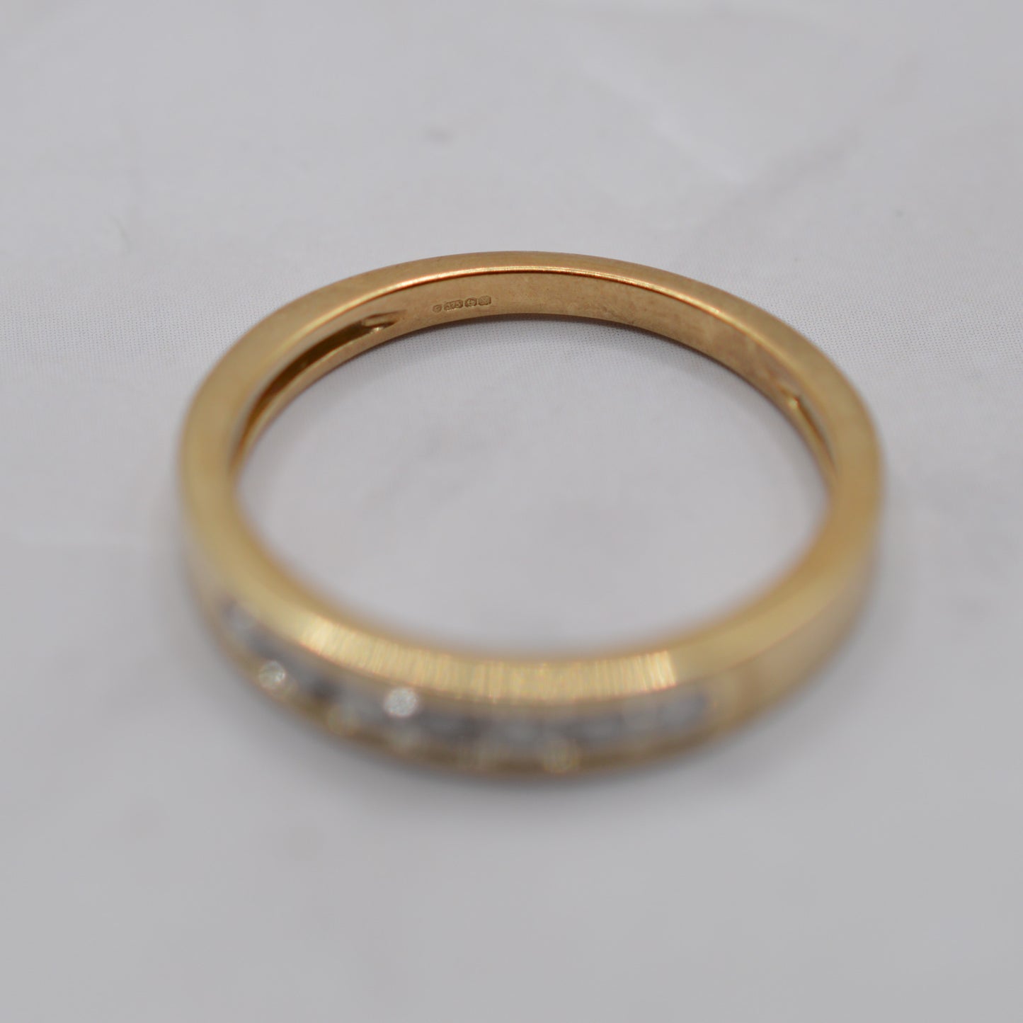 Y2K 9ct Gold Diamond Half-Eternity Ring