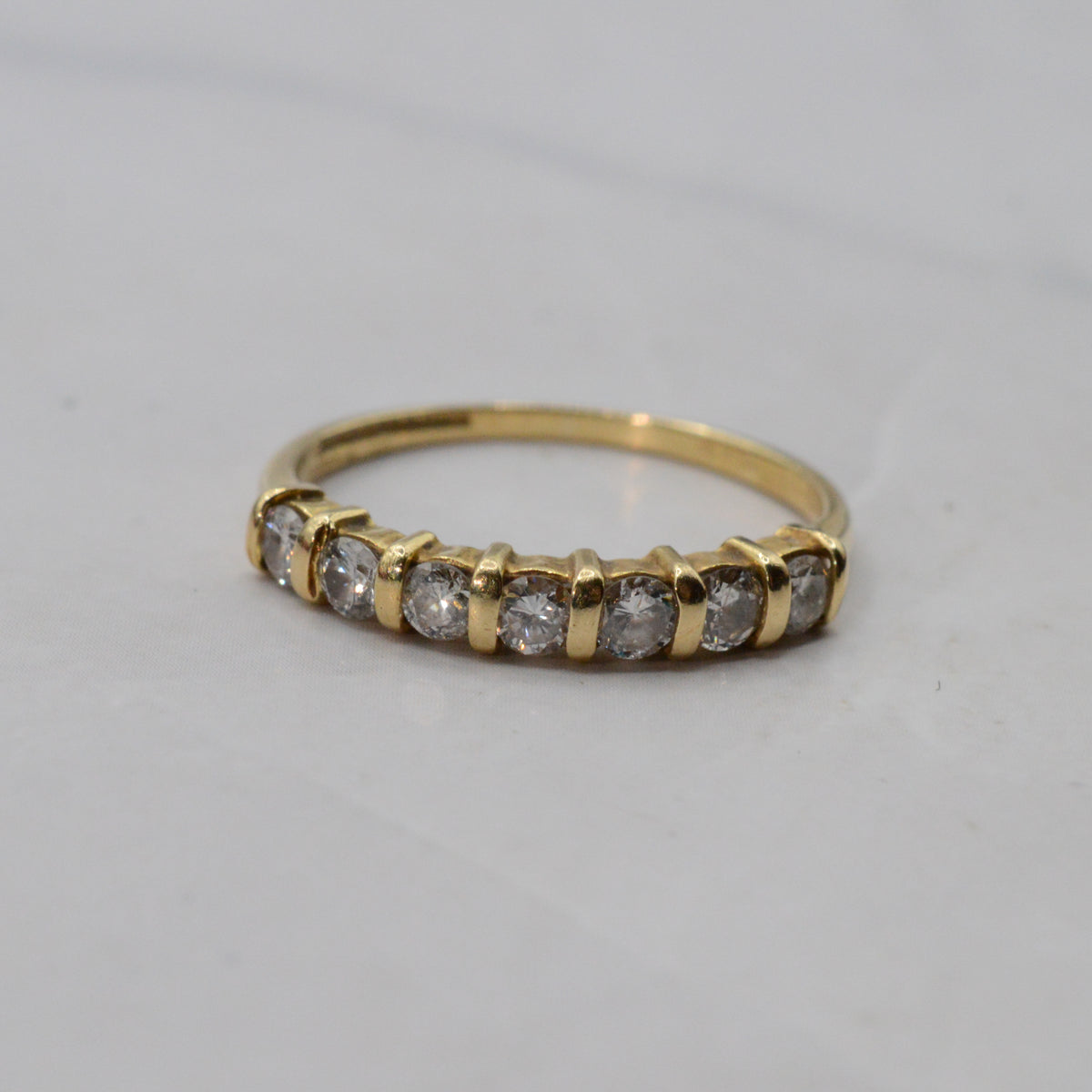 1990s 18ct Gold 0.50ct Diamond Half-Eternity Ring