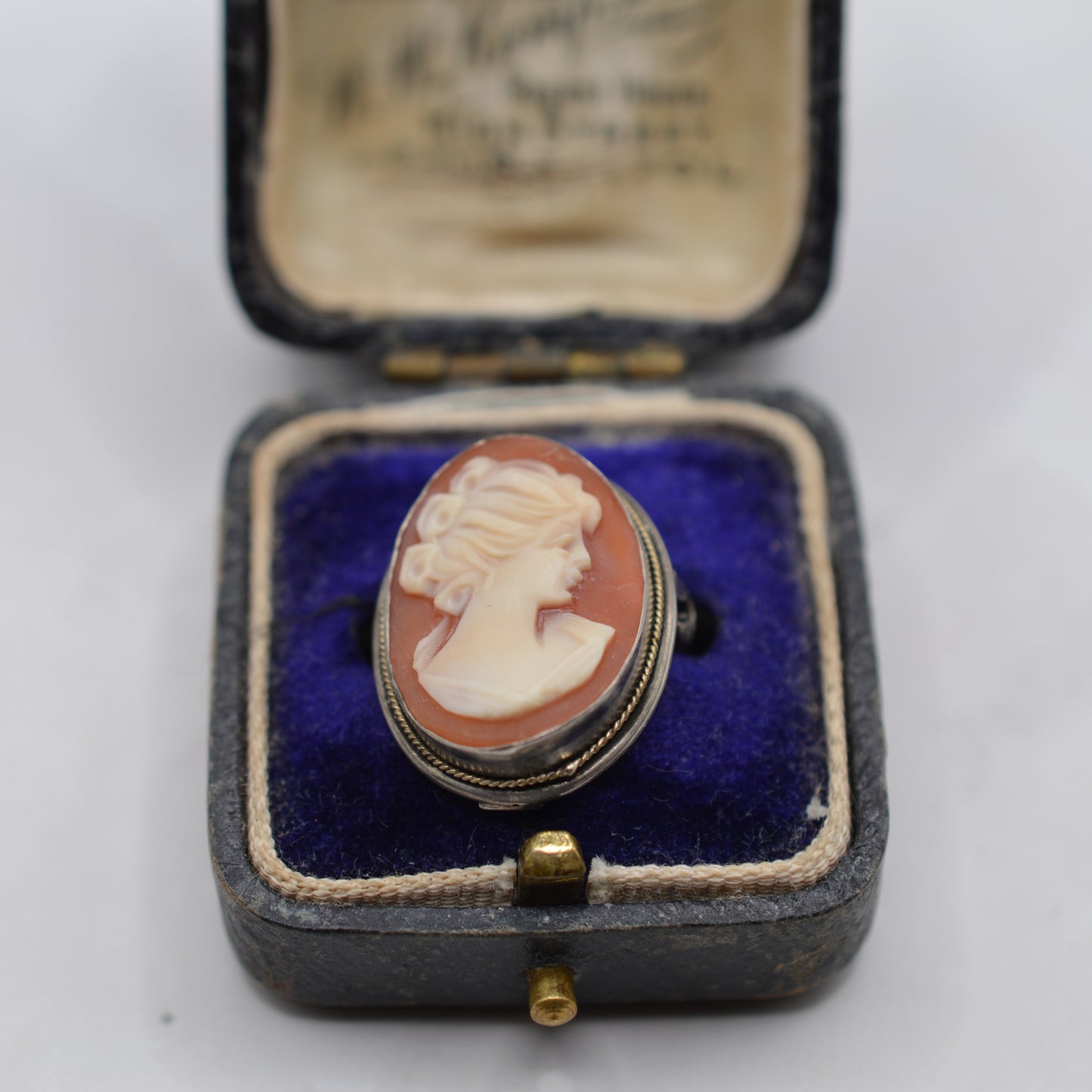Vintage Sterling Silver Shell Cameo Brooch/Pendant