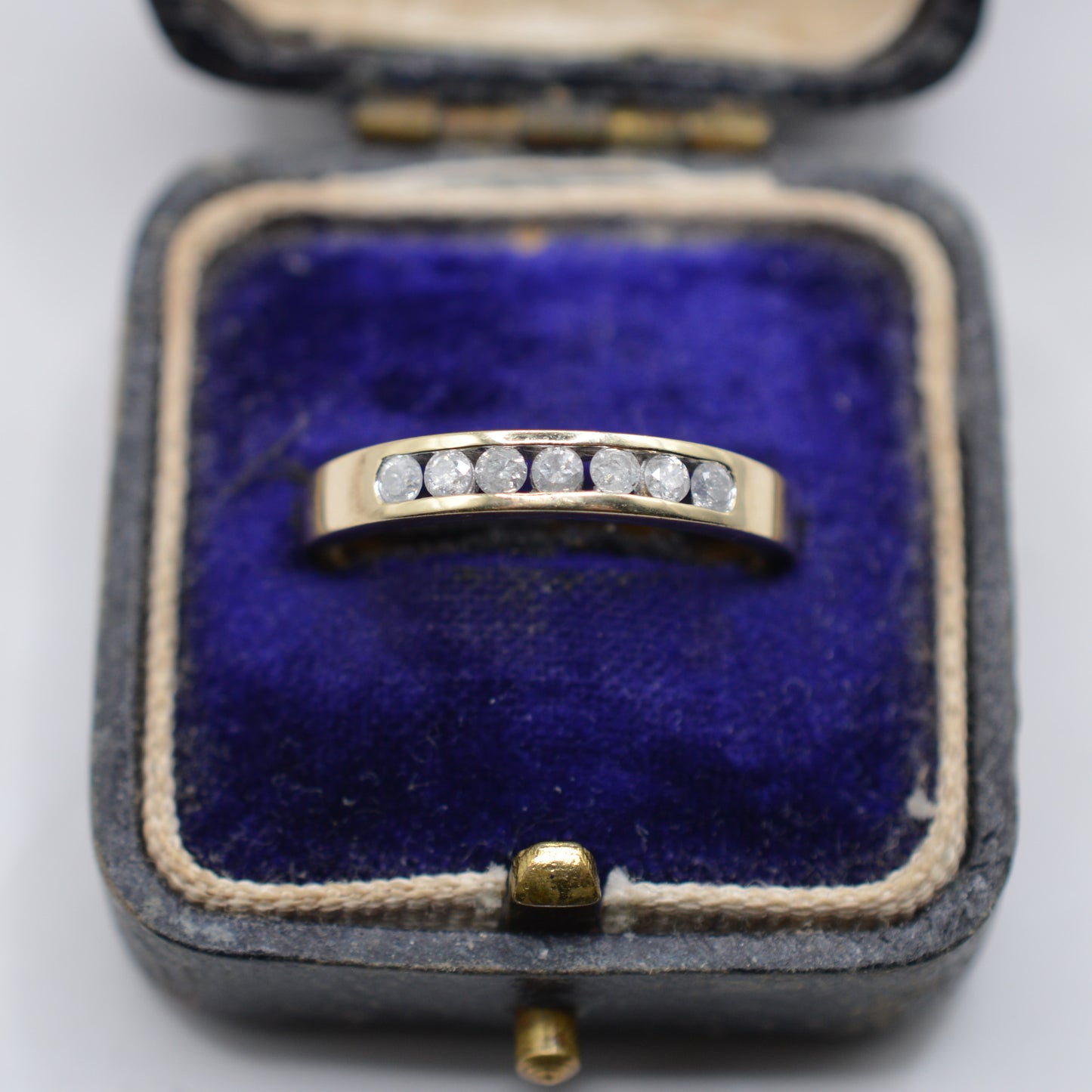 Y2K 9ct Gold Diamond Half-Eternity Ring