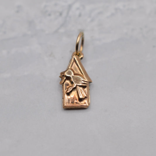 1959 Vintage 9ct Gold Birdhouse Charm
