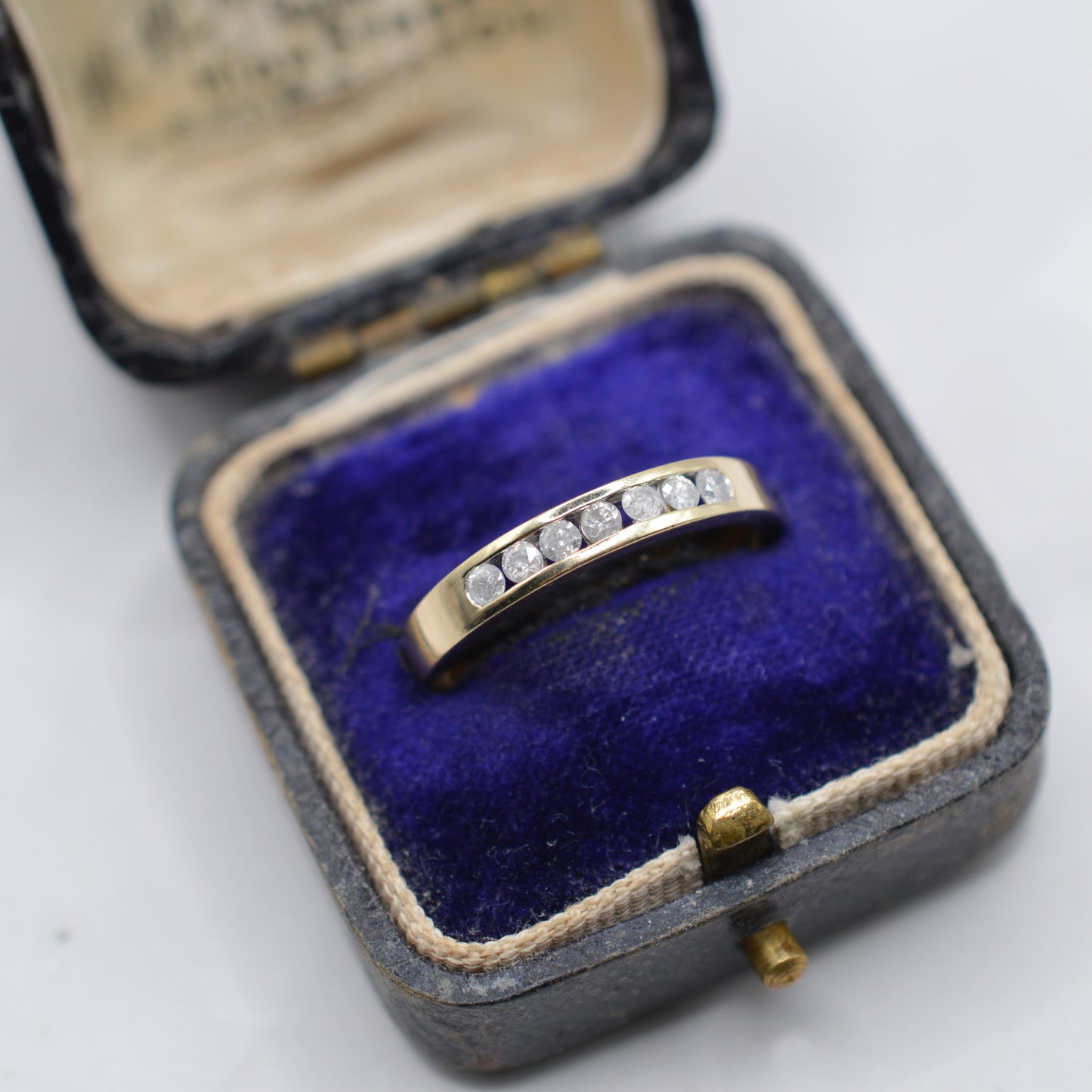 Y2K 9ct Gold Diamond Half-Eternity Ring