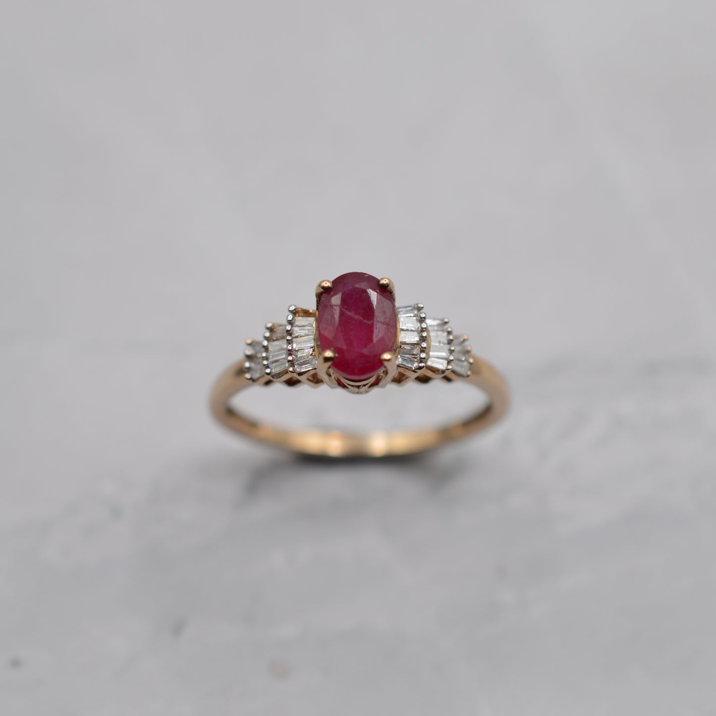9ct Gold Ruby & Diamond Ring