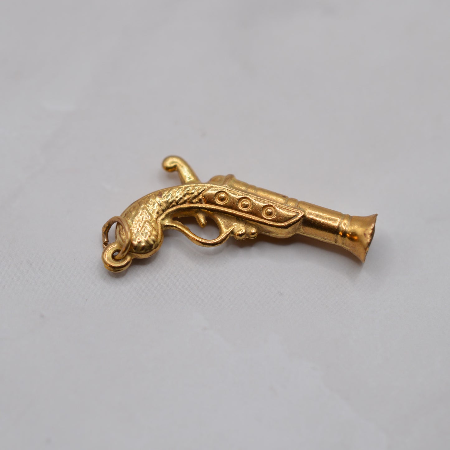 1970s Vintage 9ct Gold Pistol Gun Charm