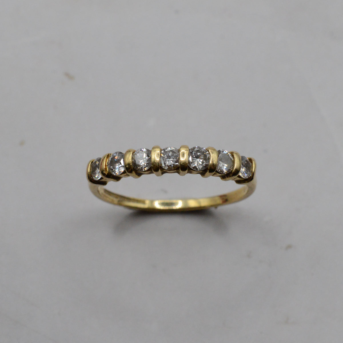1990s 18ct Gold 0.50ct Diamond Half-Eternity Ring