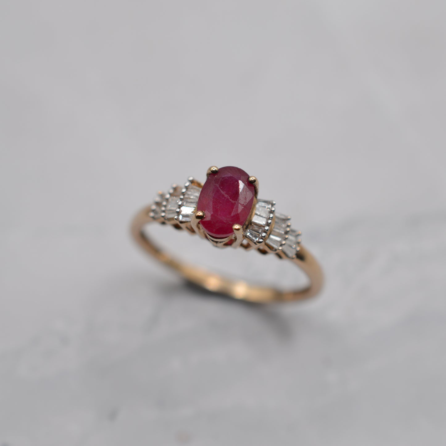 9ct Gold Ruby & Diamond Ring